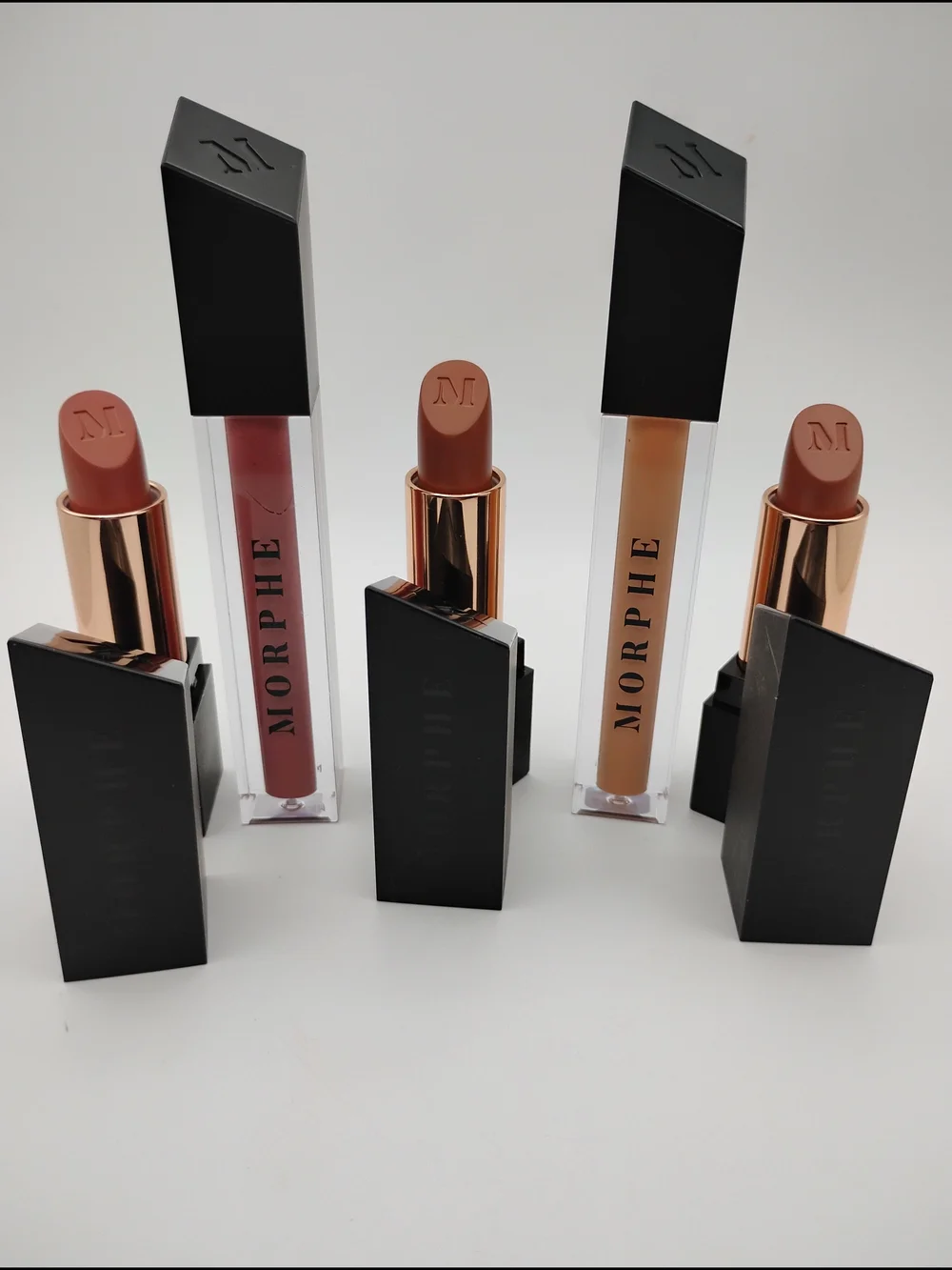 Morphe Neutral Cream & Mauve Lipstick & Matching Lip Gloss Sets